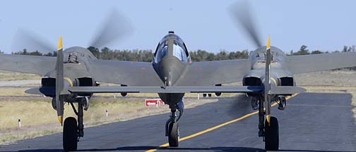Lockheed P-38J Lightning NX138AM 23 Skidoo, Valle-Williams, June 25, 2011